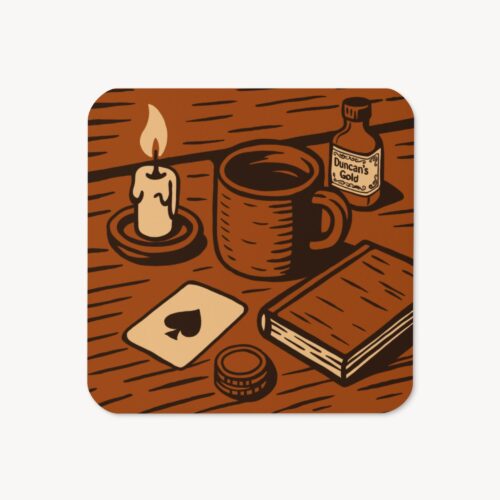 Korkuntersetzer "Nach dem Coup"